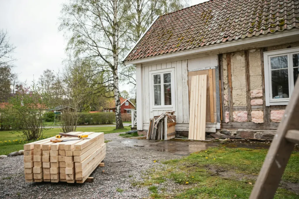 byta panel p huset tecken p slitage r tt virke och smart planering f r en h llbar fasad